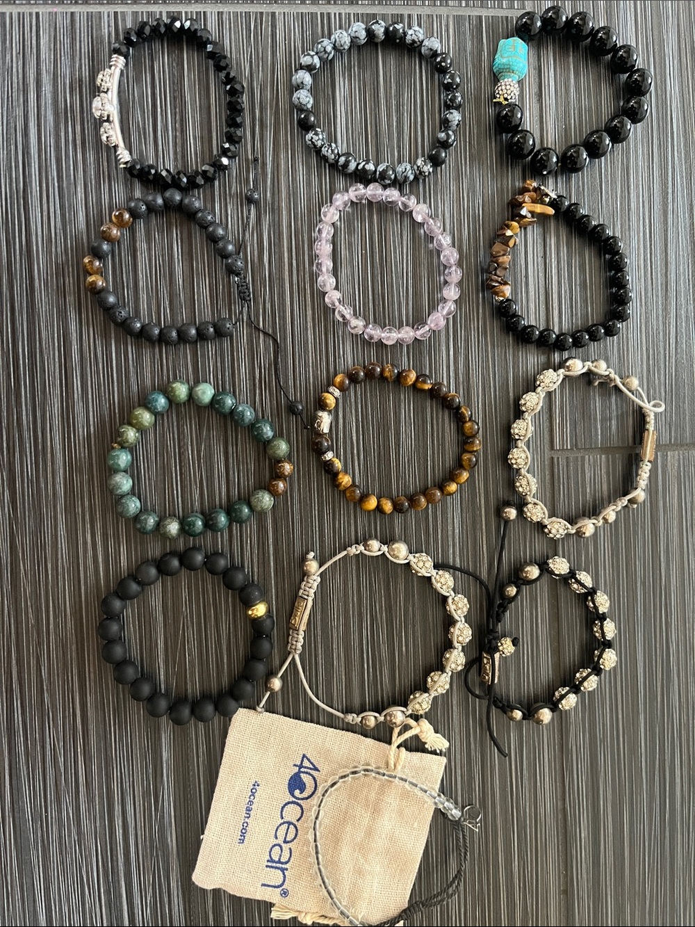 Set of 13 Exquisite Beaded Balla Bracelets